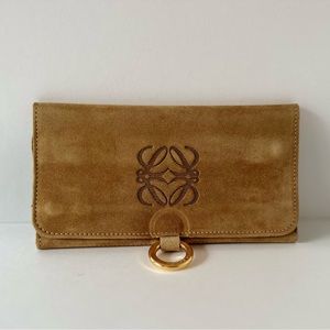 Loewe suede anagram snap closure wallet (for LV only)